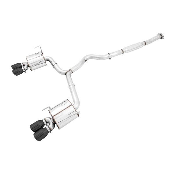AWE Tuning Touring Edition Cat Back Exhaust Diamond Black Quad Tips 2022+ Subaru WRX