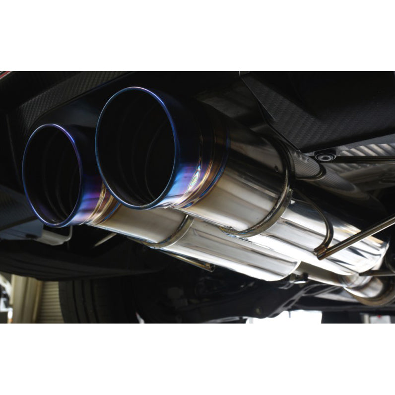 J's Racing SUS Exhaust Plus Dual 70RS - 2017-2021 Honda Civic Type R