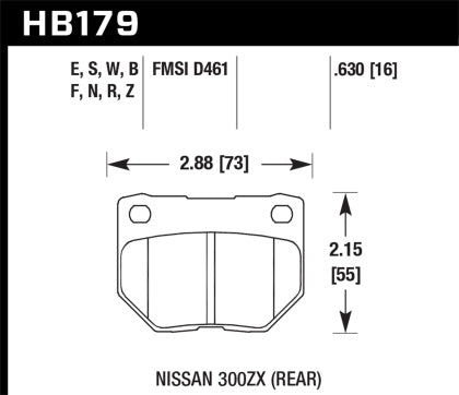Hawk Performance HP+ Rear Brake Pads