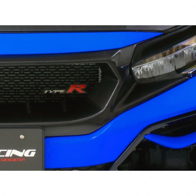 J's Racing Front Sports Grill (Carbon) - 2017-2021 Honda Civic Type R