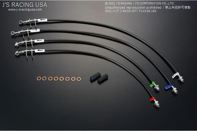J's Racing Stainless Brake Line Kit - 2017-2021 Honda Civic Type R
