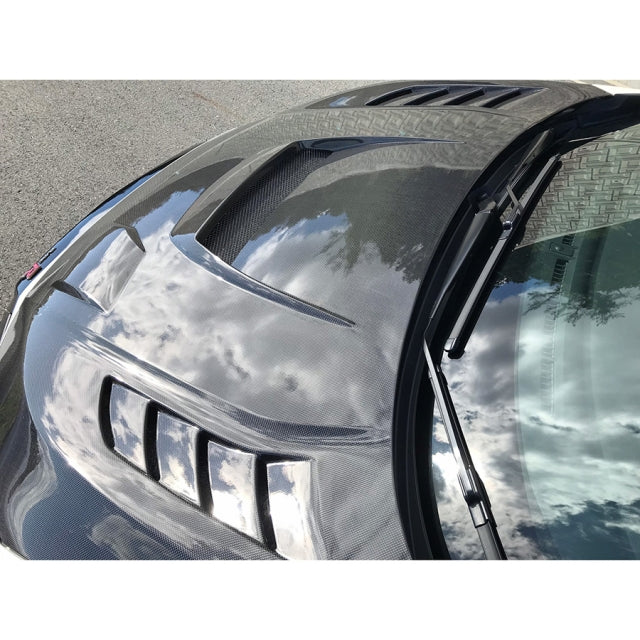 J's Racing Type V Aero Hood (FRP) - 2017-2021 Honda Civic Type R