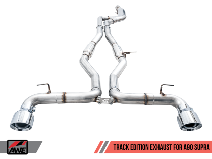 AWE Tuning 2020+ Toyota Supra A90 Track Edition Exhaust - 5in Chrome Silver Tips