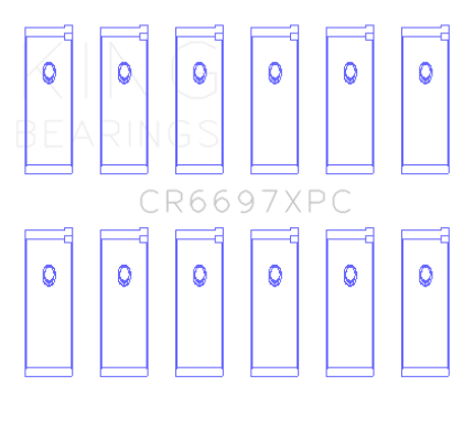King Nissan Skyline RB25/RB26 (Size STDX) 24V - Coated Performance Rod Bearing Set