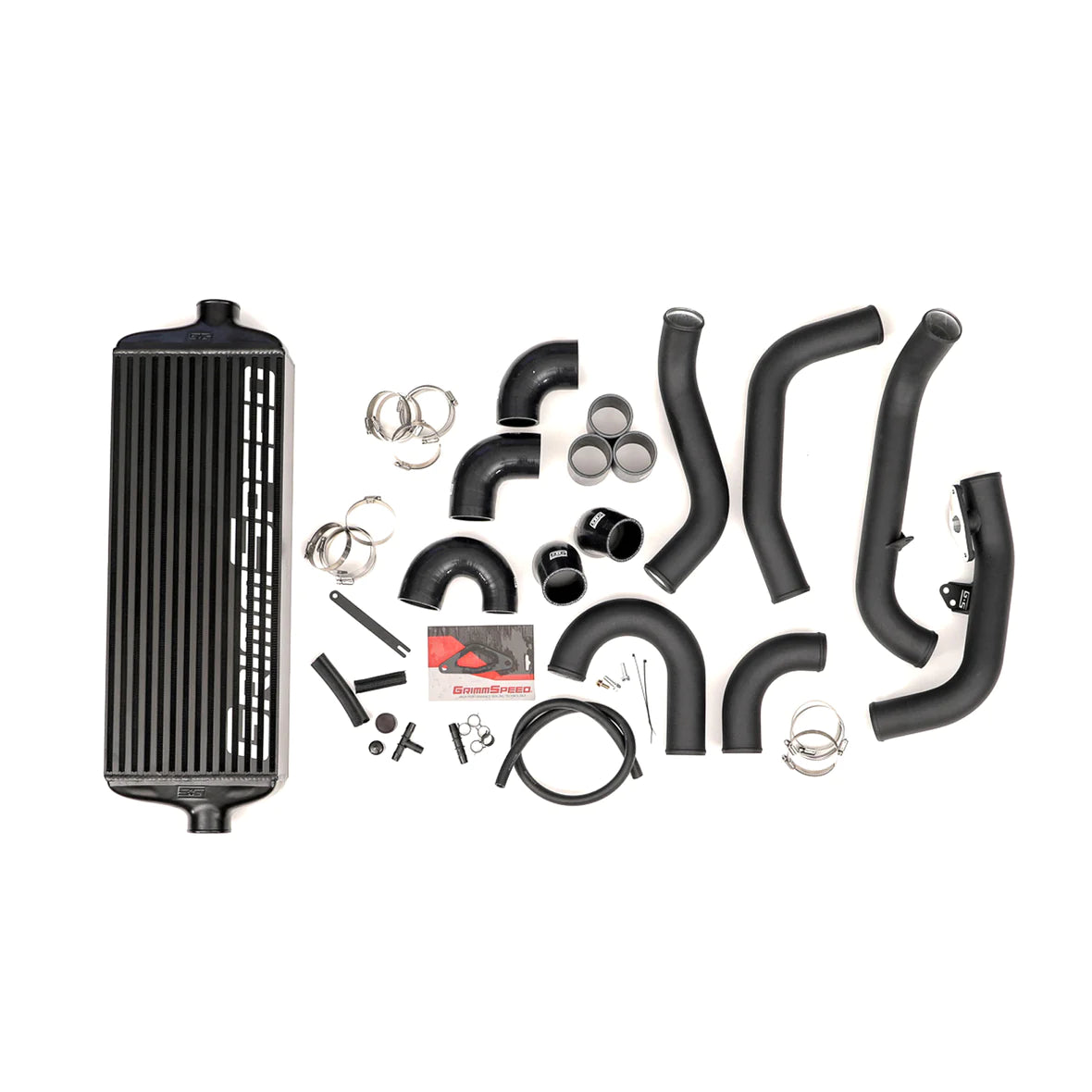 GrimmSpeed Front Mount Intercooler Kit Black Core / Black Piping 2015-2021 Subaru STI