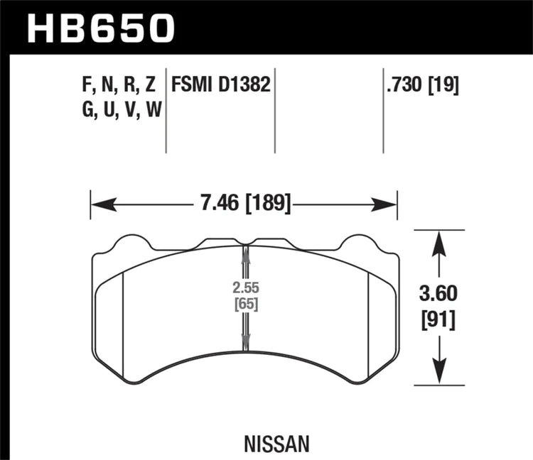 Hawk Ceramic Street Front Brake Pads 2009-2018 Nissan GTR