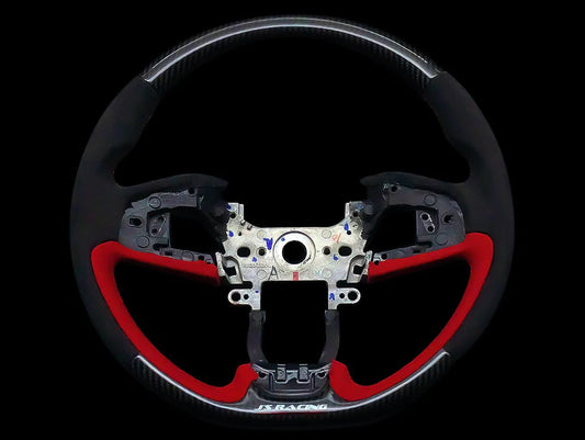 J's Racing Sport Steeling Wheel Carbon / Alcantera - 2017-2021 Honda Civic Type R