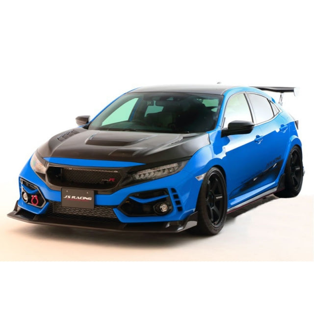 J's Racing Type S Front Wing Spoiler (Carbon) - 2017-2021 Honda Civic Type R