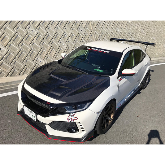 J's Racing Type V Aero Hood (Full Carbon) - 2017-2021 Honda Civic Type R