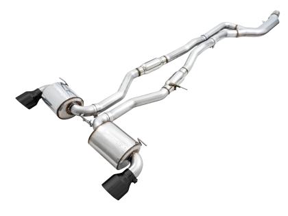 AWE Tuning 2020+ Toyota Supra Resonated Touring Edition Exhaust - 5in Diamond Black Tips