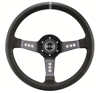 Sparco L777 350mm Leather Black Steering Wheel